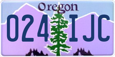 OR license plate 024IJC