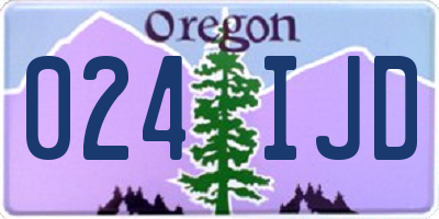 OR license plate 024IJD