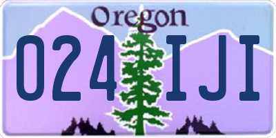 OR license plate 024IJI