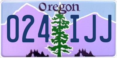 OR license plate 024IJJ