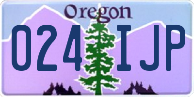 OR license plate 024IJP