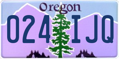 OR license plate 024IJQ