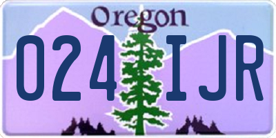 OR license plate 024IJR
