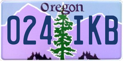 OR license plate 024IKB
