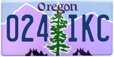 OR license plate 024IKC