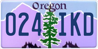 OR license plate 024IKD