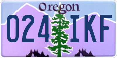 OR license plate 024IKF