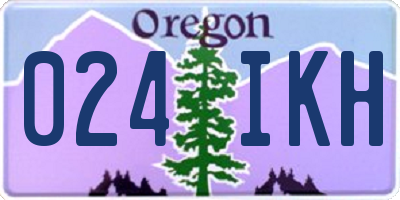OR license plate 024IKH