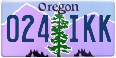 OR license plate 024IKK