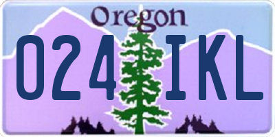 OR license plate 024IKL