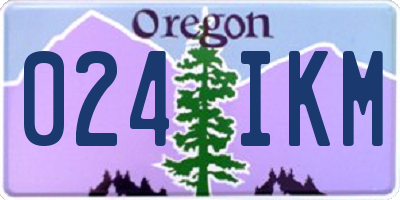 OR license plate 024IKM
