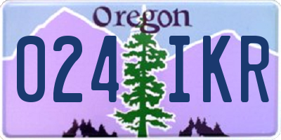 OR license plate 024IKR