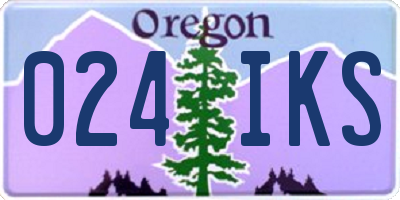 OR license plate 024IKS