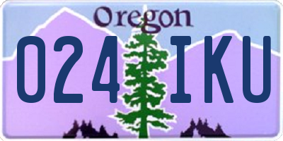 OR license plate 024IKU