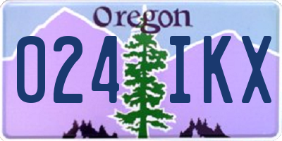 OR license plate 024IKX