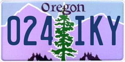 OR license plate 024IKY