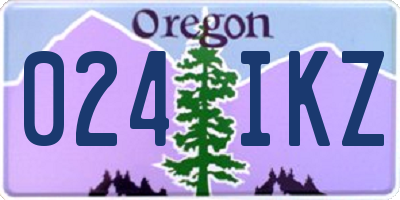 OR license plate 024IKZ