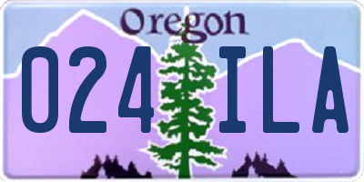 OR license plate 024ILA