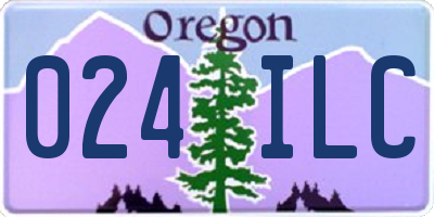 OR license plate 024ILC