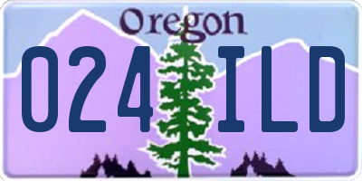 OR license plate 024ILD