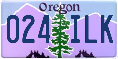 OR license plate 024ILK