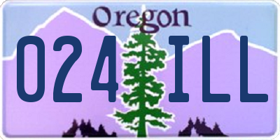 OR license plate 024ILL