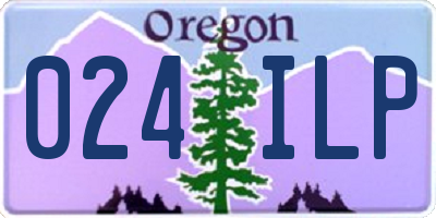 OR license plate 024ILP