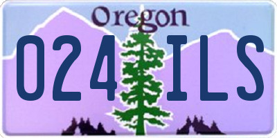 OR license plate 024ILS