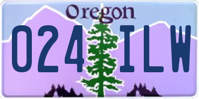 OR license plate 024ILW