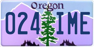 OR license plate 024IME