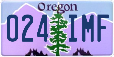 OR license plate 024IMF