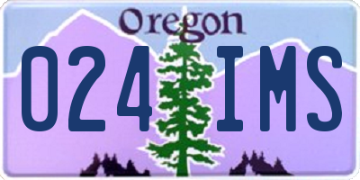 OR license plate 024IMS