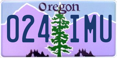 OR license plate 024IMU