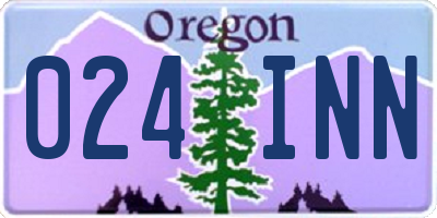 OR license plate 024INN