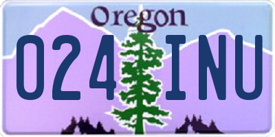 OR license plate 024INU
