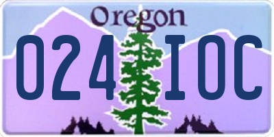 OR license plate 024IOC
