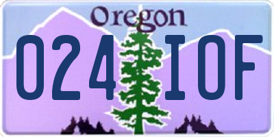 OR license plate 024IOF