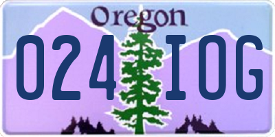 OR license plate 024IOG