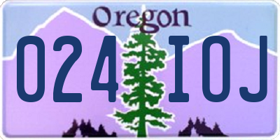 OR license plate 024IOJ