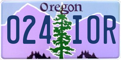 OR license plate 024IOR