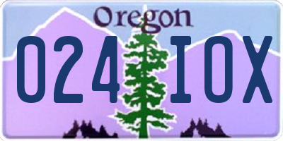 OR license plate 024IOX