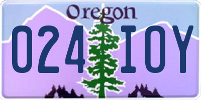 OR license plate 024IOY