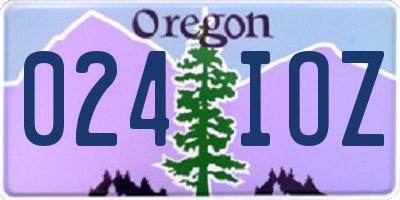 OR license plate 024IOZ