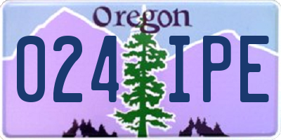 OR license plate 024IPE