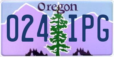 OR license plate 024IPG