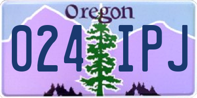 OR license plate 024IPJ