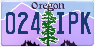 OR license plate 024IPK
