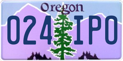 OR license plate 024IPO