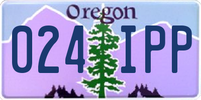 OR license plate 024IPP