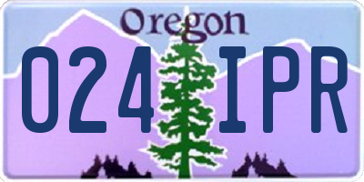 OR license plate 024IPR
